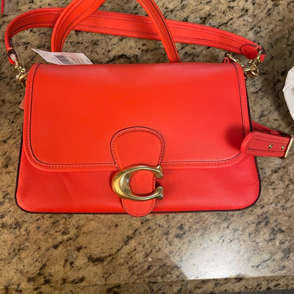 Coach Vibrant Red Leather Shoulder Bag